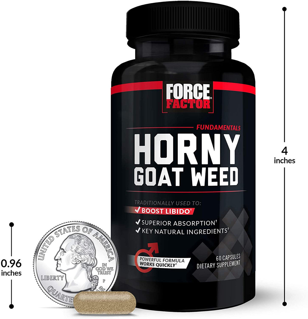 Force Factor Horny Goat Weed actual size