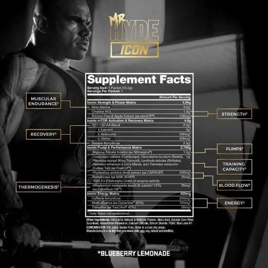 Pro Supps Mr. Hyde Icon Supplement Facts