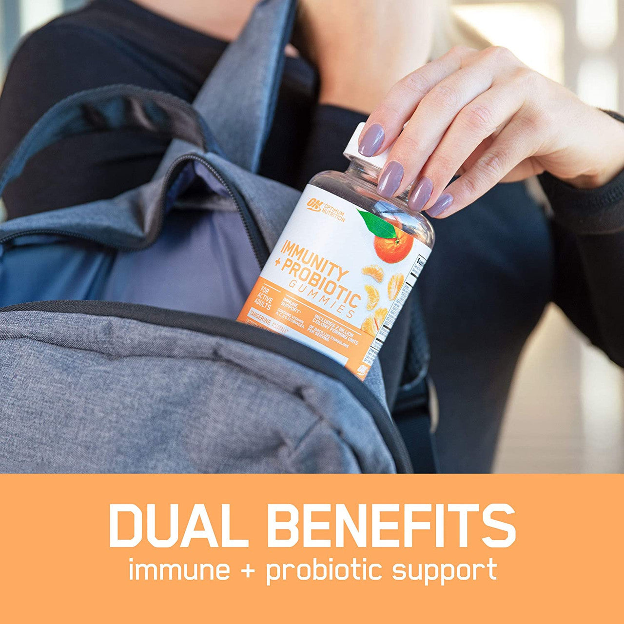 Optimum Nutrition Immunity + Probiotic Gummies Product Highlights Dual Benefits