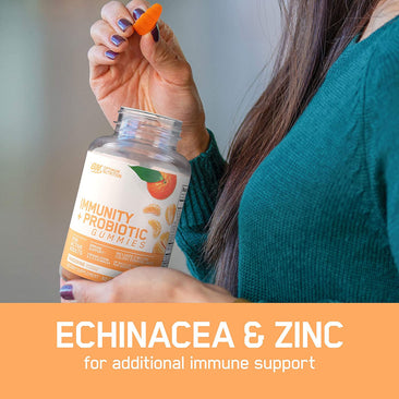 Optimum Nutrition Immunity + Probiotic Gummies Product Highlights Echinacea and Zinc