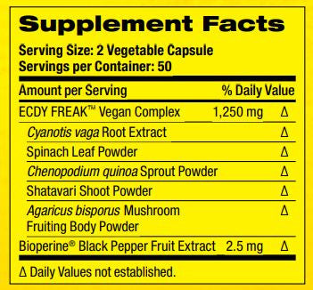 PharmaFreak Jacked Freak Supplement Facts Label