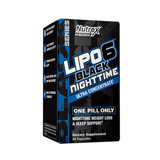 Nutrex Research Lipo6 Black Nighttime Ultra Concentrate
Main Black Packaging