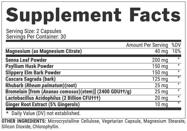 Nutrex Research Lipo6 Black Cleanse & Detox Supplement Facts Label