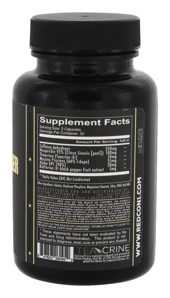 Redcon1 Mental Trigger Supplement Facts