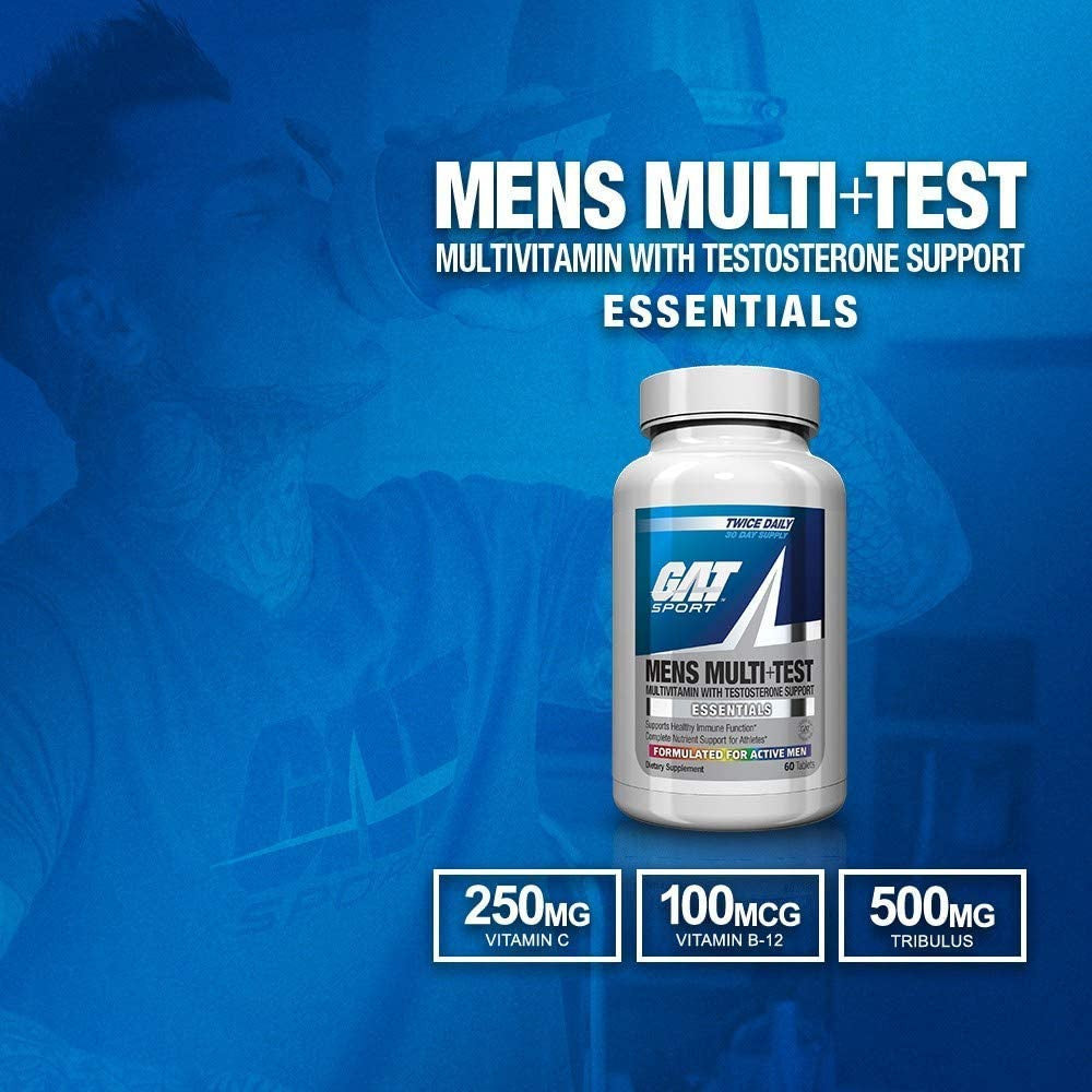 GAT Sport Men's Multi + Test bottle blue highlight