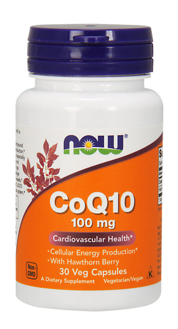 Now CoQ10 100 mg w/Hawthorn Berry Bottle