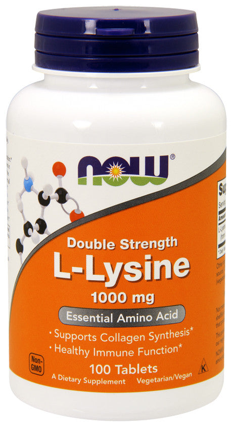 Now Double Strength L-Lysine 1000 MG Bottle