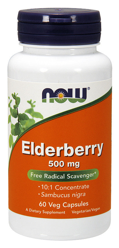 Now Elderberry 500 MG Bottle