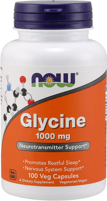 Now Glycine 1000mg Bottle