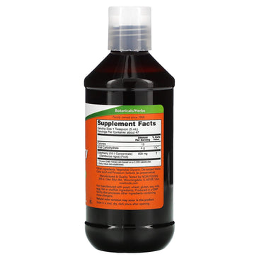 Now Elderberry Liquid Supplement Facts Label