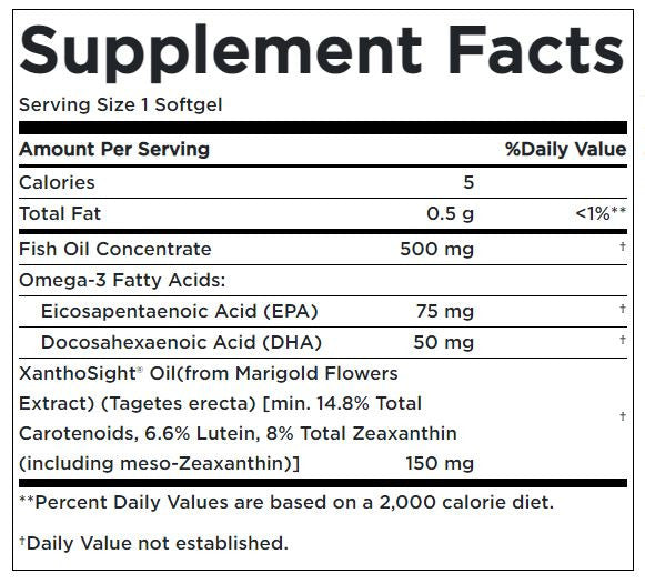 Now Macular Vision Supplement Facts