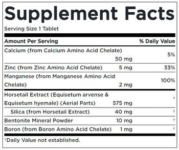 Now Silica Complex Supplement Facts