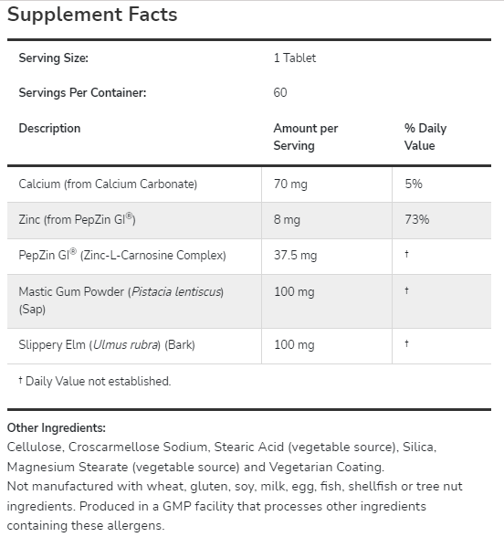 Now Ulcetrol Supplement Facts