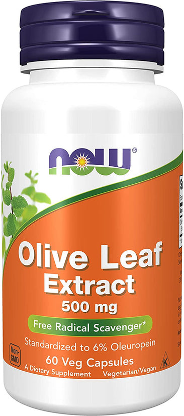 Now Olive Leaf Extract 500mg bottle
