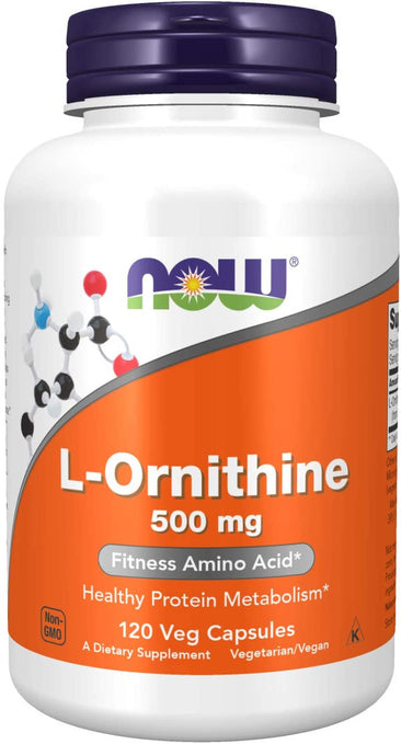 Now L-Ornithine 500 mg bottle