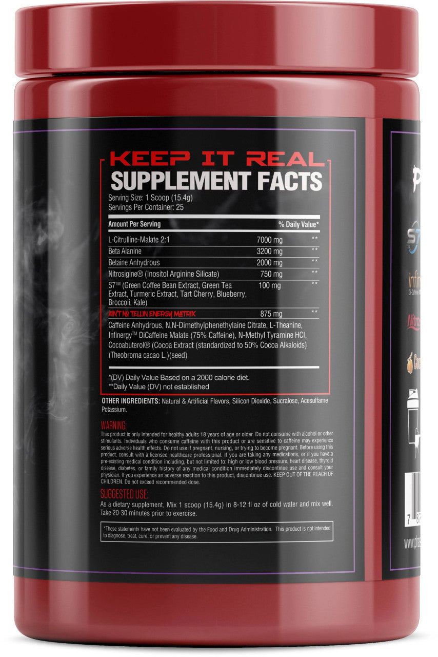 Phase One Nutrition Pre-Phase Remix Supplement Facts on Bottle