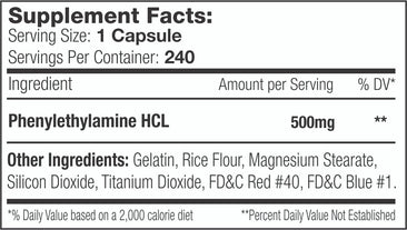 SNS PEA-500 Xtreme Supplement Facts