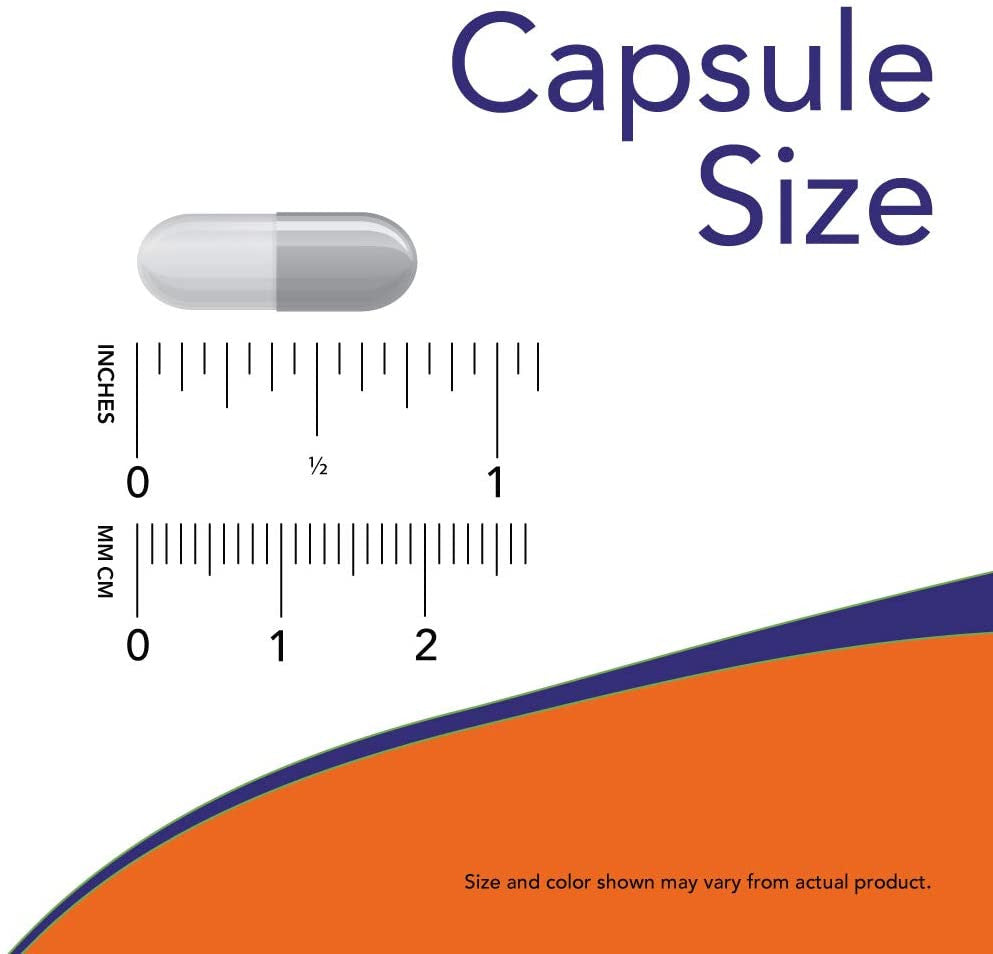 Now Zinc Picolinate 50 mg capsule size