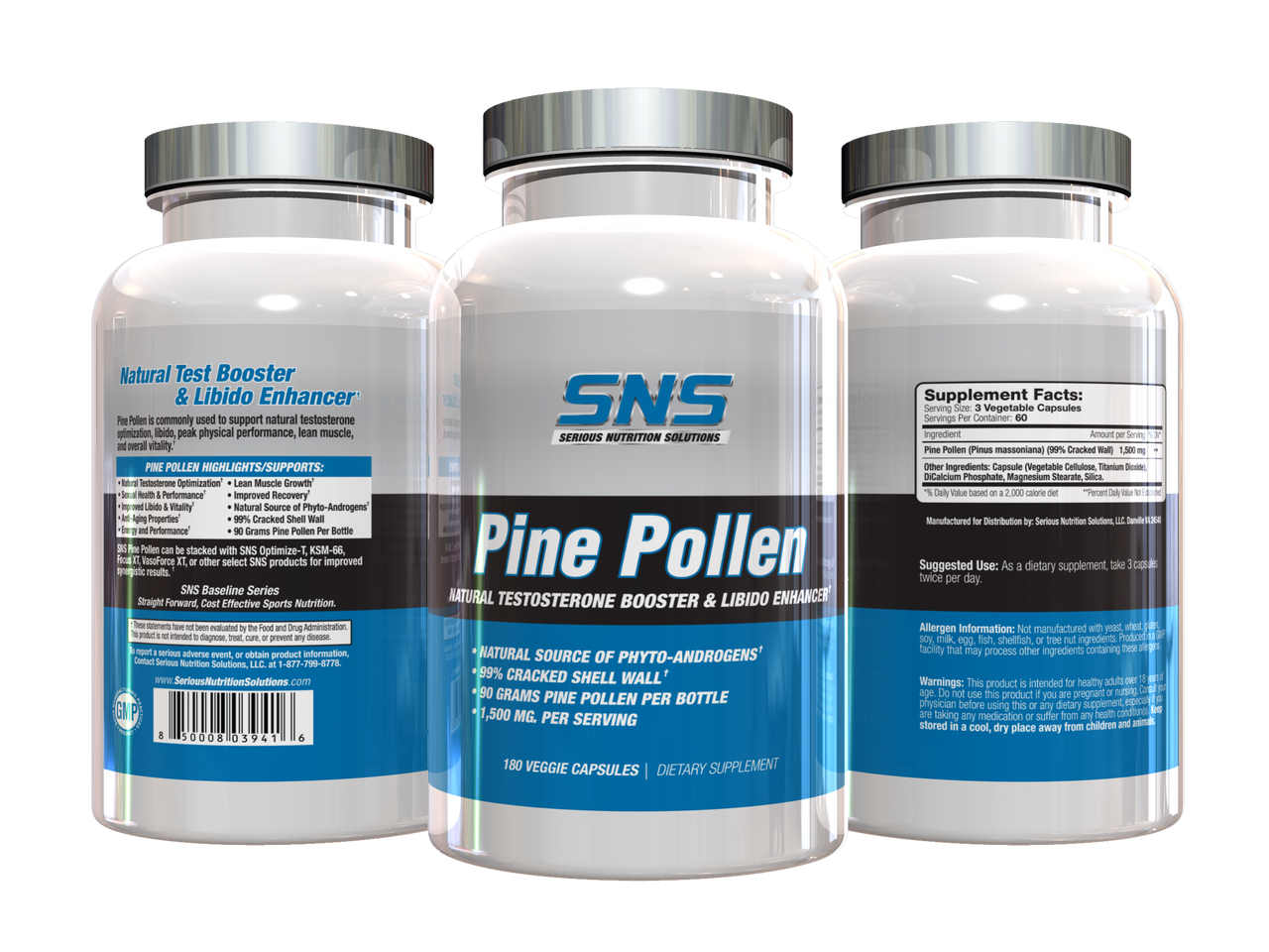 SNS Pine Pollen Three Bottles