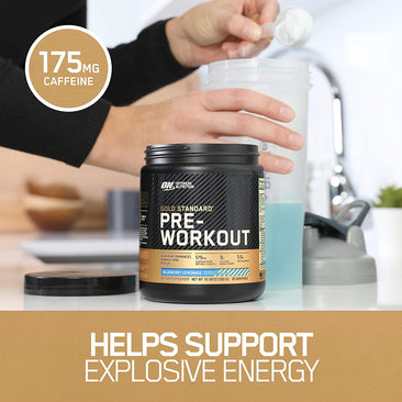 Optimum Nutrition Gold Standard Pre-Workout Product Highlights 175mg Caffeine