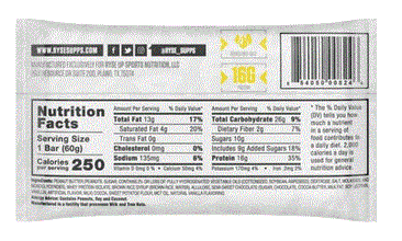 Ryse Supplements Loaded Protein Bar Nutrition Facts
