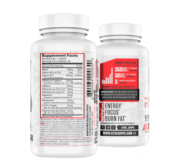 Ryse Supplements Burner Supplement Facts