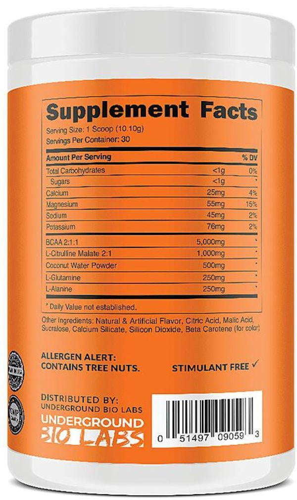 Panda Supplements Recover Supplement Facts