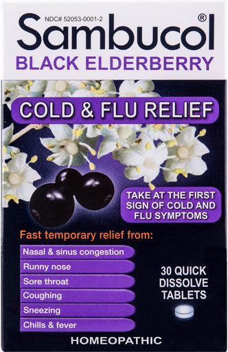 Sambucol Black Elderberry Cold & Flu Relief - A1 Supplements Store