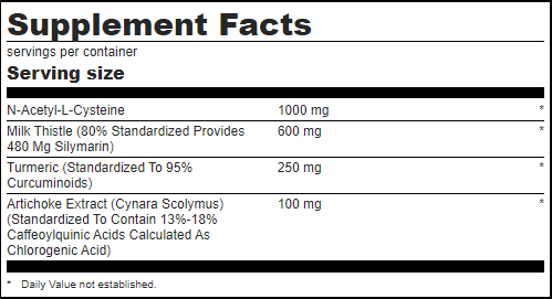 SNS Liver Assist XT Supplement Facts