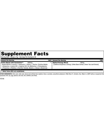 Animal Spiked Aminos Supplement Facts