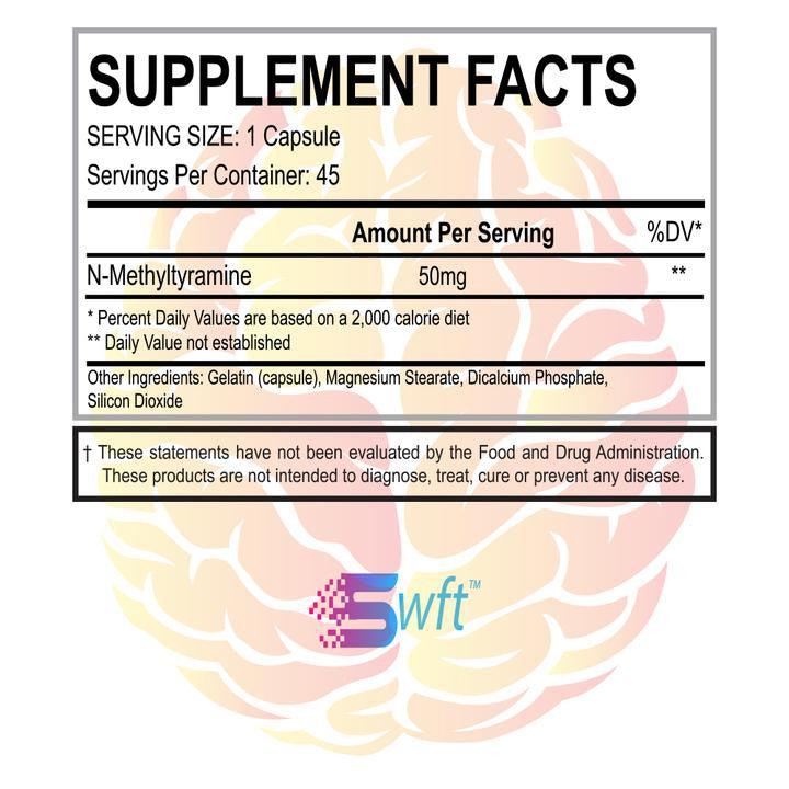 SWFT Stims N-Methyltyramine Supplement Facts