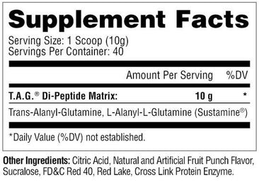 Metabolic Nutrition T.A.G. Supplement Facts