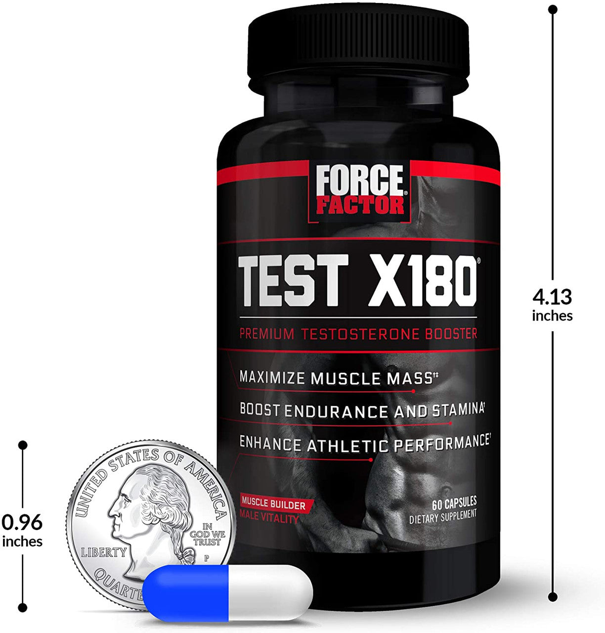 Force Factor Test X180 actual size