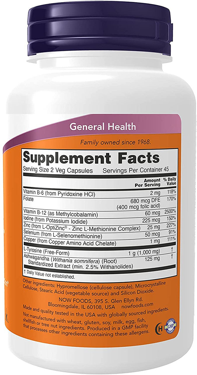 Now Thyroid Energy supplement facts