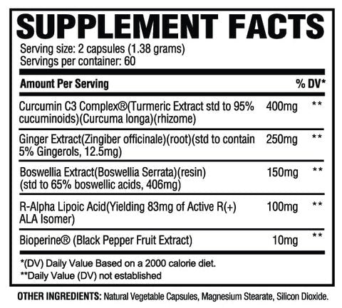 Revive Turmeric+ Supplement Facts