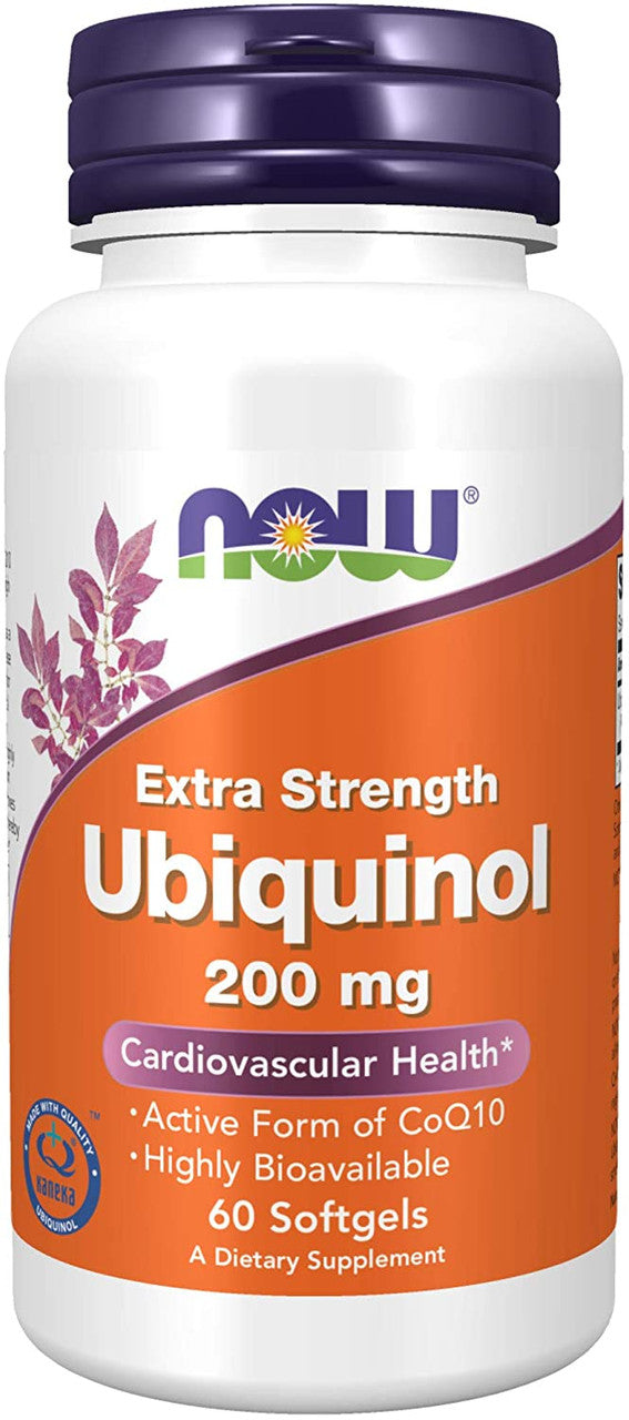 Now Ubiquinol Extra Strength 200 mg bottle