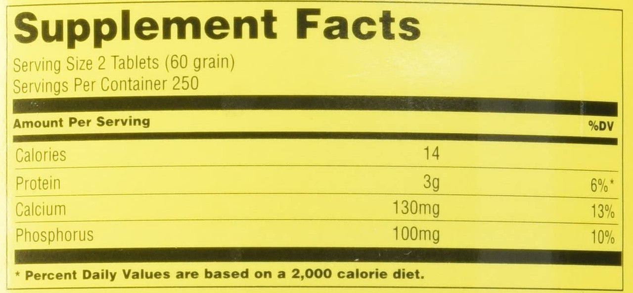 Universal Nutrition Uni Liver Supplement Facts