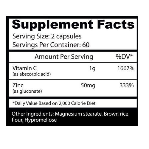 Insane Labz Vitamin C supplement facts