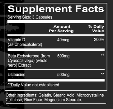 Redcon1 War Zone Supplement Facts