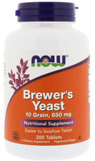Now Brewer's Yeast 10 Grain 650 mg - A1 Supplements Store