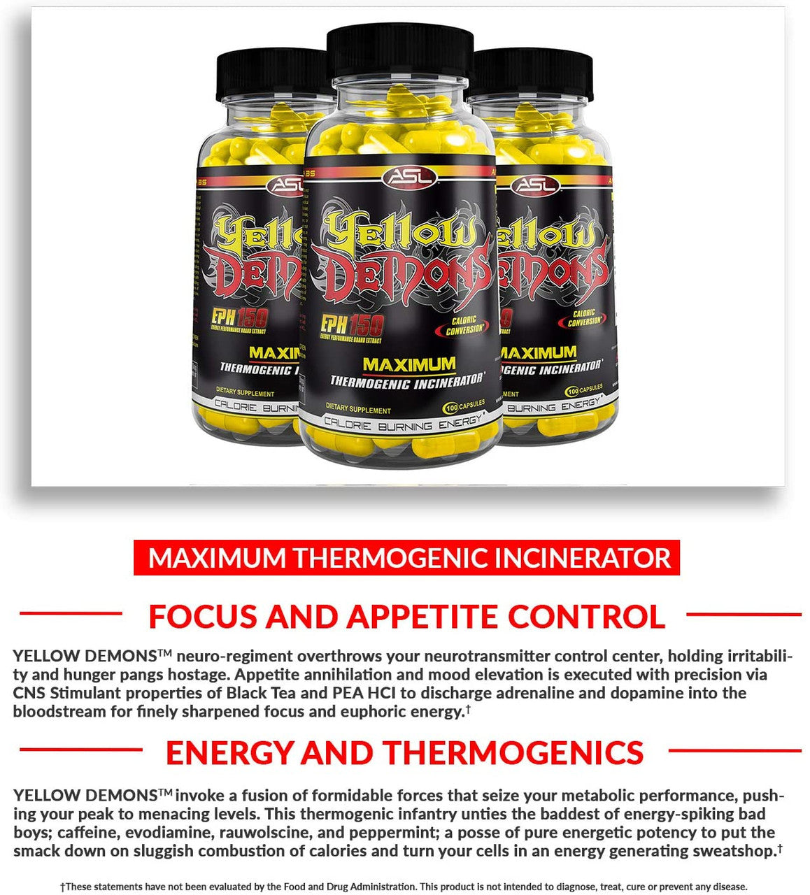 Anabolic Science Labs Yellow Demons 3 bottles